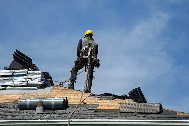 Professional Roofing technician working in Larwill, IN
